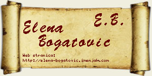 Elena Bogatović vizit kartica